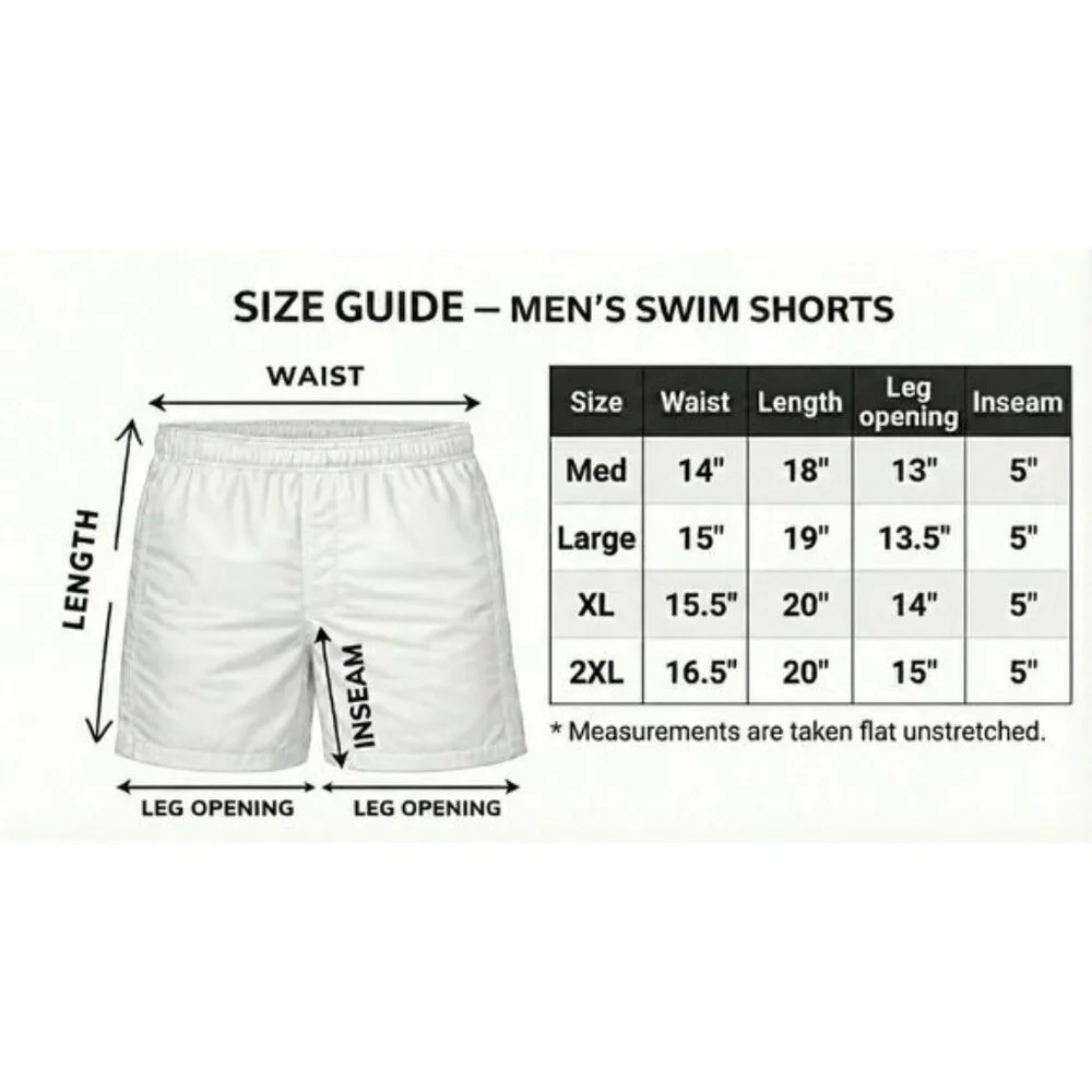 Men’s 2-Pack Quick-Dry Swim Trunks Mesh Liner Beach Board Swim Shorts, 2-Pockets - Picture 2 of 6
